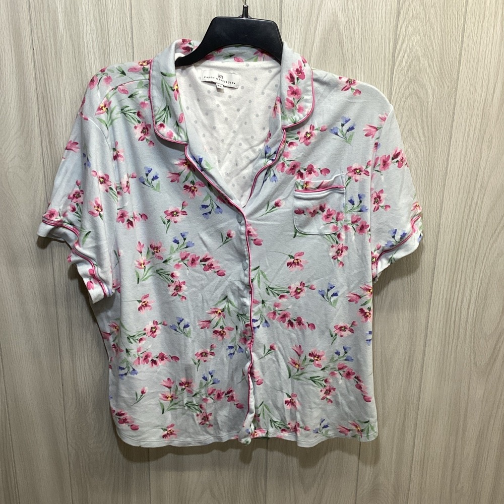 KAREN NEUBURG Women's (Size 3X) Button Down Floral Pajama Shirt‎ (6J)